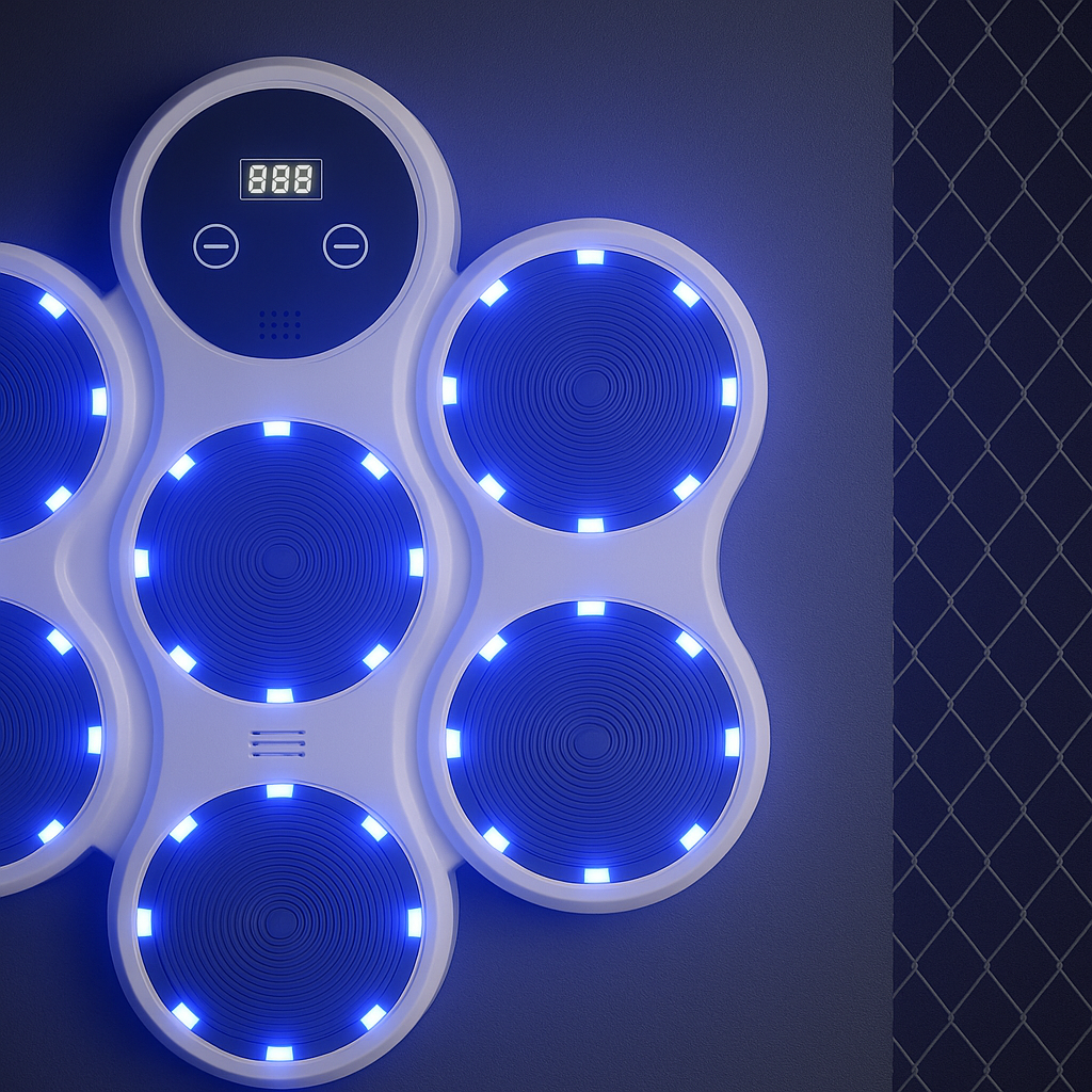 Fit Boxe - Entraîneur de boxe musical mural Bluetooth intelligent, pour usage domestique et en salle de sport, équipement de frappe sur cible pour adultes et enfants