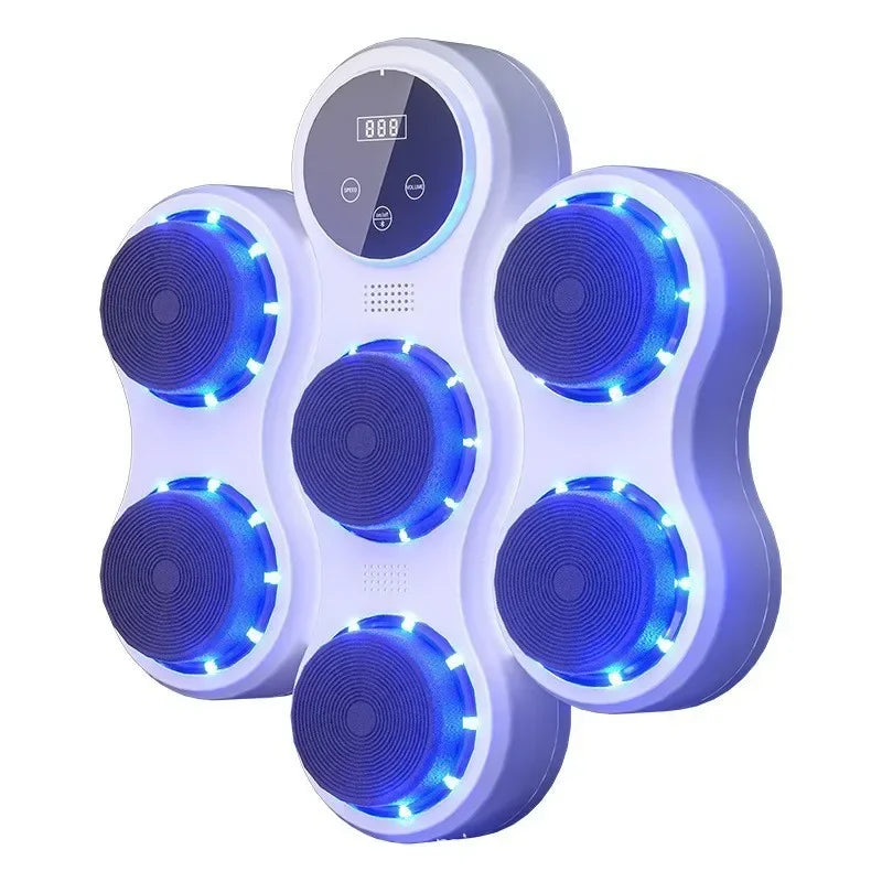 Fit Boxe - Entraîneur de boxe musical mural Bluetooth intelligent Blanc / Bleu